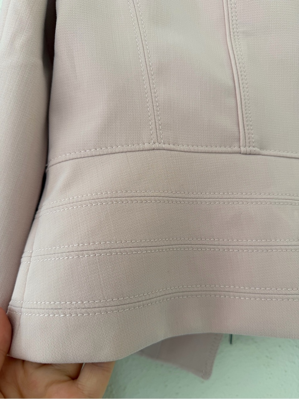 White House Black Market Blush Pink Moto Jacket Blazer – Size 8 - Picture 14 of 17